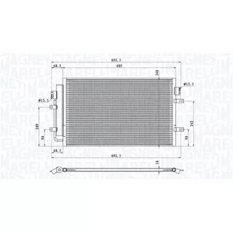 Condenseur, climatisation MAGNETI MARELLI 350203100900