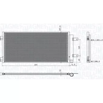 Condenseur, climatisation MAGNETI MARELLI