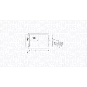 Condenseur, climatisation MAGNETI MARELLI 350203104300