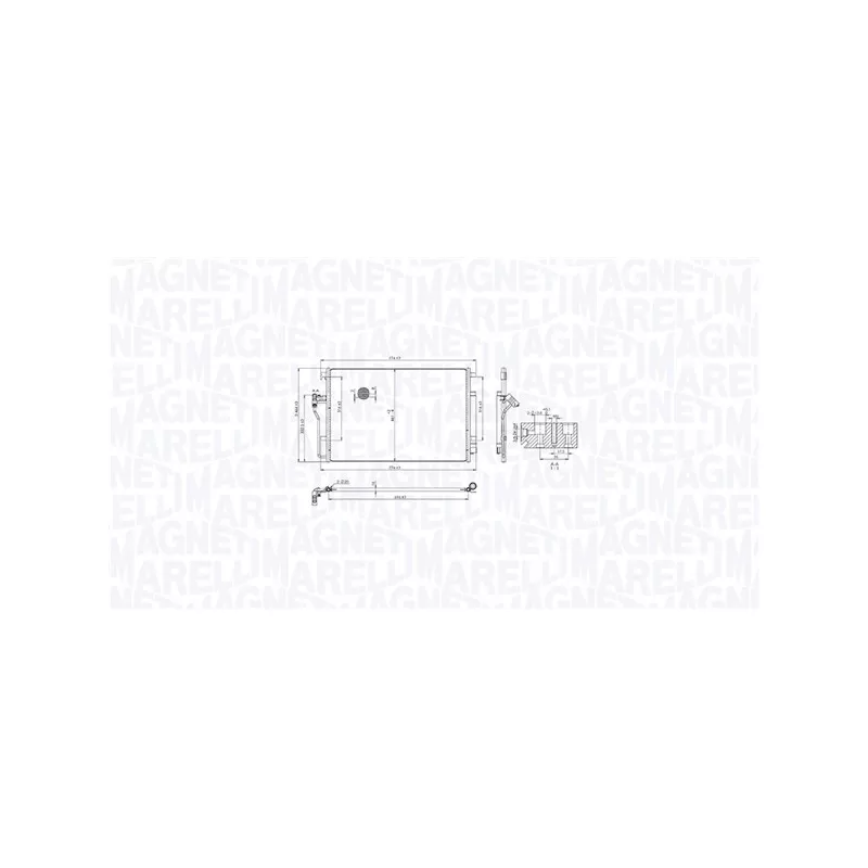 Condenseur, climatisation MAGNETI MARELLI 350203104300