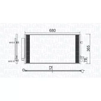 Condenseur, climatisation MAGNETI MARELLI 350203173000