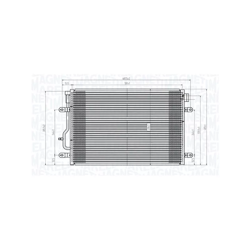 Condenseur, climatisation MAGNETI MARELLI 350203817000