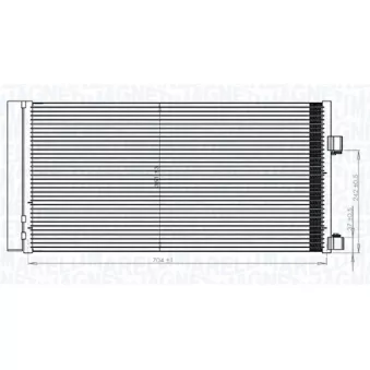 Condenseur, climatisation MAGNETI MARELLI 350203847000