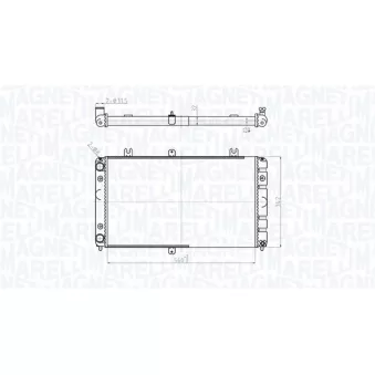 Radiateur, refroidissement du moteur MAGNETI MARELLI 350213181400