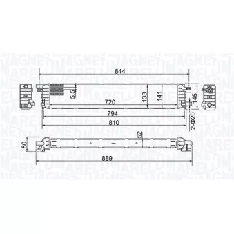 Radiateur, refroidissement du moteur MAGNETI MARELLI 350213202100