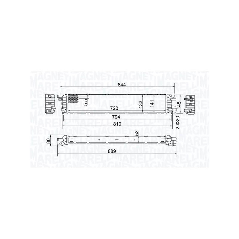Radiateur, refroidissement du moteur MAGNETI MARELLI 350213202100
