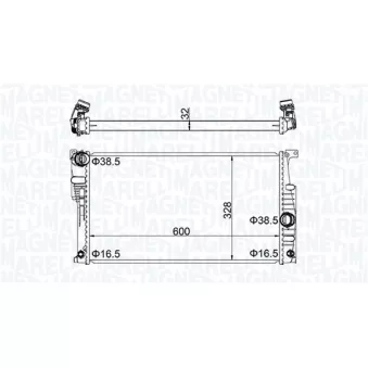 Radiateur, refroidissement du moteur MAGNETI MARELLI 350213202300