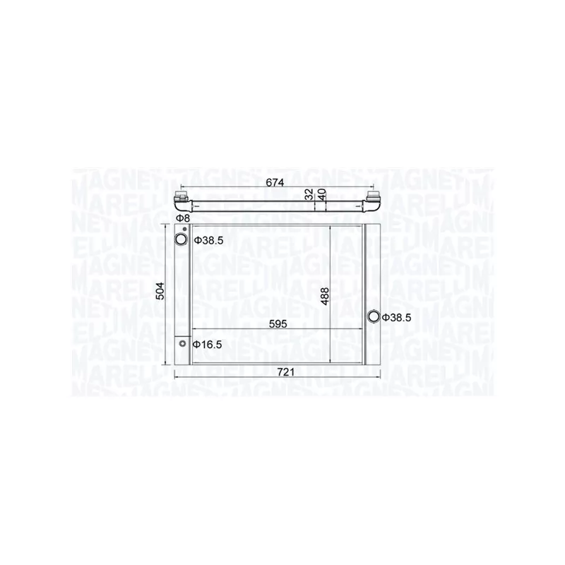 Radiateur, refroidissement du moteur MAGNETI MARELLI 350213202600