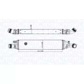 Intercooler, échangeur MAGNETI MARELLI 351319205600