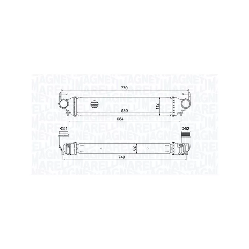 Intercooler, échangeur MAGNETI MARELLI 351319205620