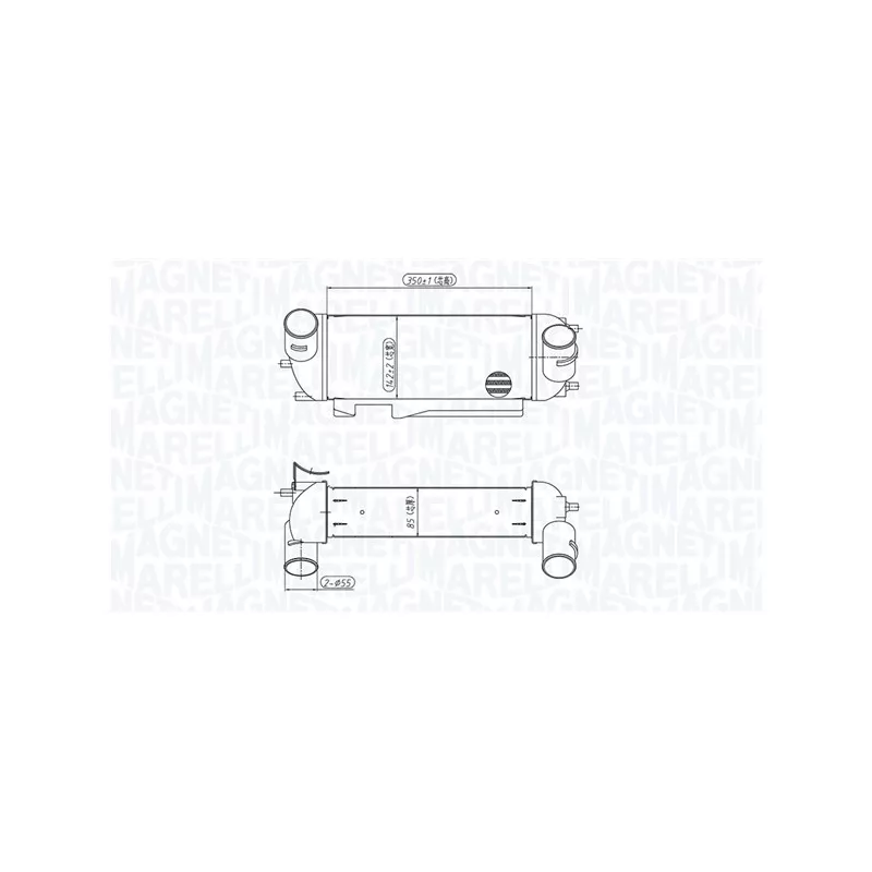 Intercooler, échangeur MAGNETI MARELLI 351319205710