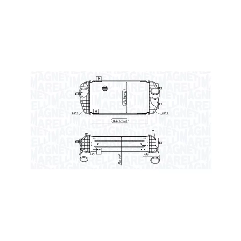 Intercooler, échangeur MAGNETI MARELLI 351319205770