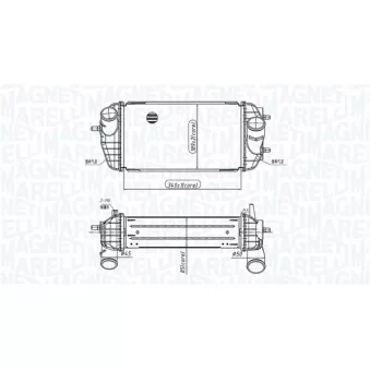 Intercooler, échangeur MAGNETI MARELLI 351319205780