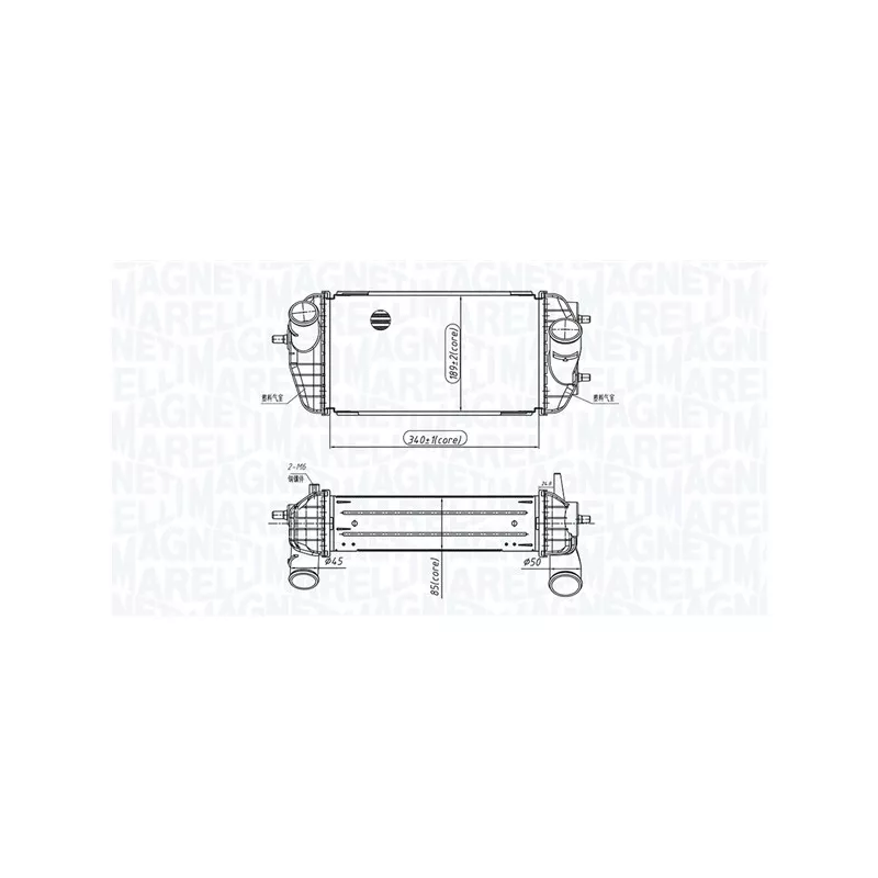 Intercooler, échangeur MAGNETI MARELLI 351319205780