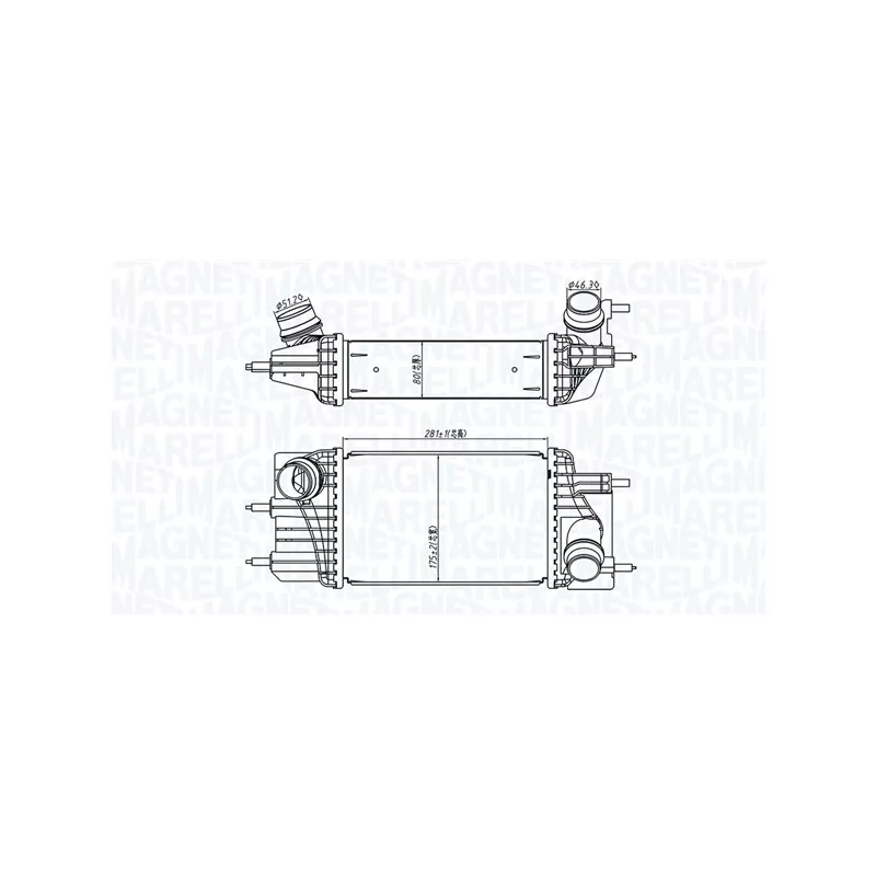 Intercooler, échangeur MAGNETI MARELLI 351319205810
