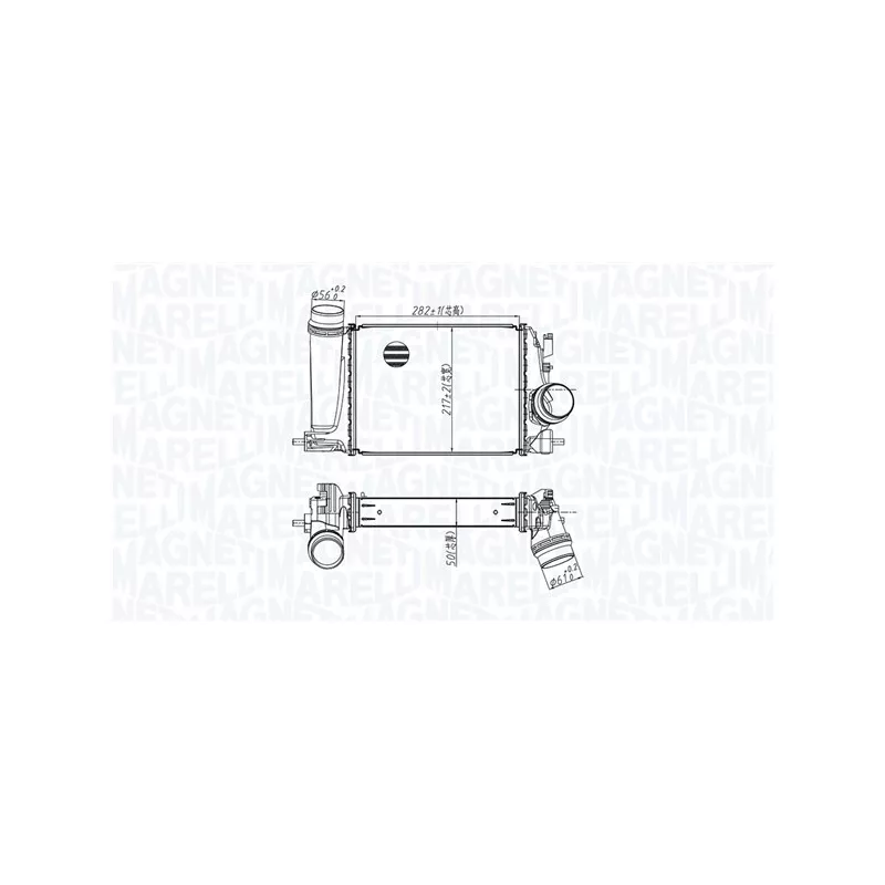 Intercooler, échangeur MAGNETI MARELLI 351319205840
