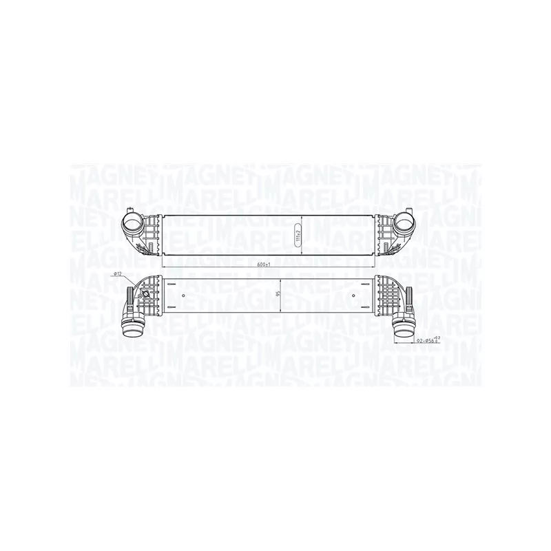 Intercooler, échangeur MAGNETI MARELLI 351319205860