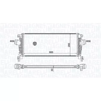 Intercooler, échangeur MAGNETI MARELLI 351319205890