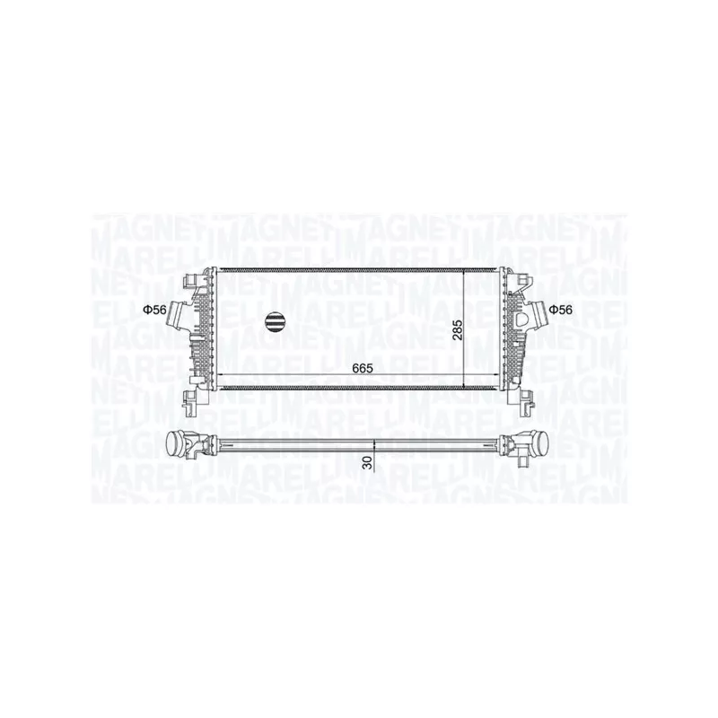 Intercooler, échangeur MAGNETI MARELLI 351319205890