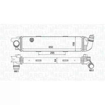Intercooler, échangeur MAGNETI MARELLI 351319205920