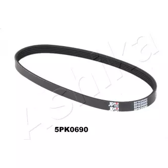 Courroie trapézoïdale à nervures ASHIKA 112-5PK690