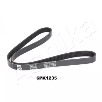 Courroie trapézoïdale à nervures ASHIKA 112-6PK1235