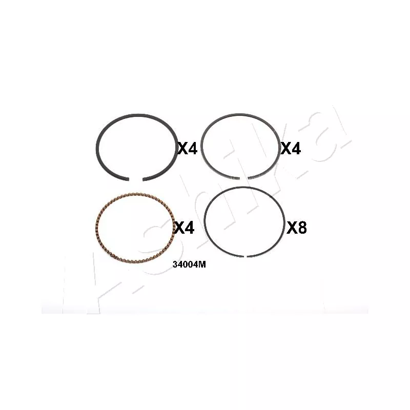 Segment de piston ASHIKA 34-34004M