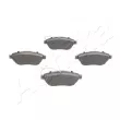 Jeu de 4 plaquettes de frein avant ASHIKA 50-00-0061 - Visuel 1