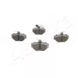 Jeu de 4 plaquettes de frein avant ASHIKA 50-00-0062 - Visuel 2