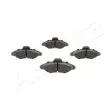 Jeu de 4 plaquettes de frein avant ASHIKA 50-00-0066 - Visuel 1