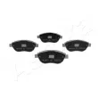Jeu de 4 plaquettes de frein avant ASHIKA 50-00-0080 - Visuel 1