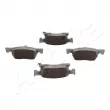 Jeu de 4 plaquettes de frein avant ASHIKA 50-00-0091 - Visuel 2