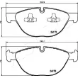 Jeu de 4 plaquettes de frein avant ASHIKA 50-00-0134 - Visuel 2