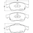 Jeu de 4 plaquettes de frein avant ASHIKA 50-00-0217 - Visuel 2