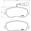 Jeu de 4 plaquettes de frein avant ASHIKA 50-00-0220 - Visuel 2