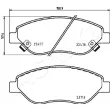 Jeu de 4 plaquettes de frein avant ASHIKA 50-00-0244 - Visuel 2