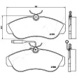 Jeu de 4 plaquettes de frein avant ASHIKA 50-00-0246 - Visuel 2