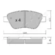 Jeu de 4 plaquettes de frein avant ASHIKA 50-00-0248 - Visuel 2