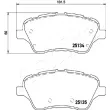 Jeu de 4 plaquettes de frein avant ASHIKA 50-00-0301 - Visuel 2