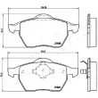 Jeu de 4 plaquettes de frein avant ASHIKA 50-00-0312 - Visuel 2