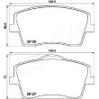 Jeu de 4 plaquettes de frein avant ASHIKA 50-00-0353 - Visuel 2