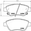 Jeu de 4 plaquettes de frein avant ASHIKA 50-00-0400 - Visuel 2