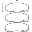 Jeu de 4 plaquettes de frein avant ASHIKA 50-00-0405 - Visuel 2