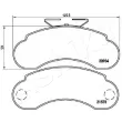 Jeu de 4 plaquettes de frein avant ASHIKA 50-00-0500 - Visuel 2