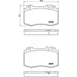 Jeu de 4 plaquettes de frein avant ASHIKA 50-00-0510 - Visuel 2