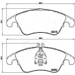 Jeu de 4 plaquettes de frein avant ASHIKA 50-00-0513 - Visuel 2