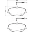 Jeu de 4 plaquettes de frein avant ASHIKA 50-00-0619 - Visuel 2