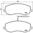 Jeu de 4 plaquettes de frein avant ASHIKA 50-00-0621 - Visuel 2