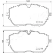 Jeu de 4 plaquettes de frein avant ASHIKA 50-00-0647 - Visuel 2