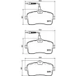Jeu de 4 plaquettes de frein avant ASHIKA 50-00-0652 - Visuel 2
